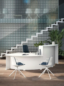 RECEPTION GLASS - Modular reception desk by Quadrifoglio Group - view 3